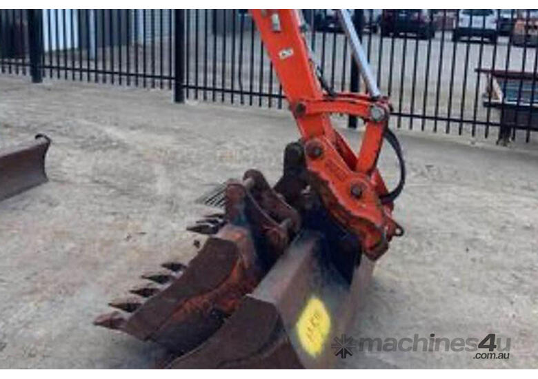 caption Kubota U55 5T Excavator with New Rubber Tracks, Service in A1 Condition!