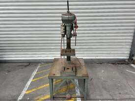 Pedestal Drill Press Fixed To Steel Bench - picture0' - Click to enlarge