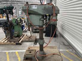 Pedestal Drill Press Fixed To Steel Bench - picture1' - Click to enlarge