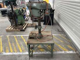 Pedestal Drill Press Fixed To Steel Bench - picture2' - Click to enlarge