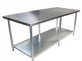 2440 X 760MM STAINLESS STEEL BENCH #430 GRADE - picture0' - Click to enlarge