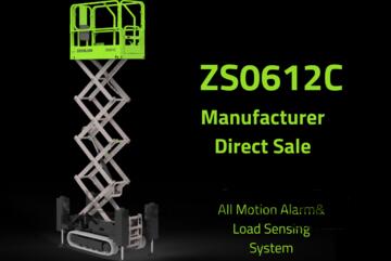 ZOOMLION   ZS0612C Crawler Scissor Lift! All Motion Alarm& Load Sensing System