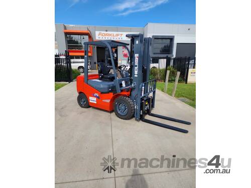 Heli K2 3.5T Diesel Forklift | Brand New | Side shift + Fork Postioner 