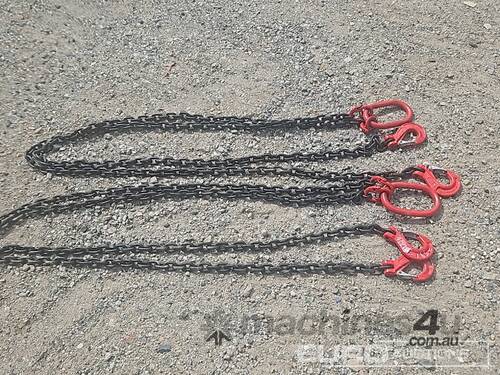 Unused 2.1m Double Legged Lifting Chains (2 of) 