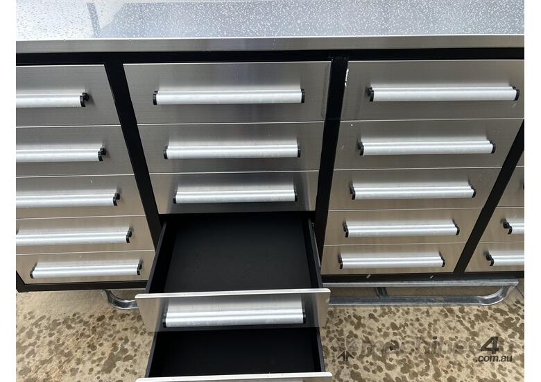 20 Drawer Stainless Steel Work Bench