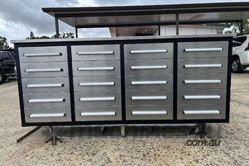 20 Drawer Stainless Steel Work Bench