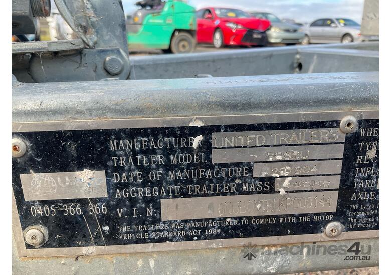caption Unbranded 7x4 Single Axle Box Trailer