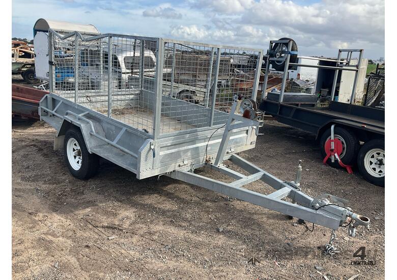 caption Unbranded 7x4 Single Axle Box Trailer