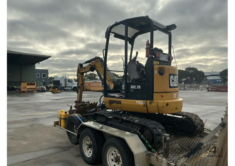 caption Caterpillar 302.7D CR Excavator (Rubber Tracked)