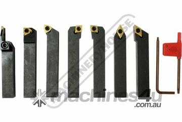 Lathe Turning Tool Kit - 7 piece Insert Type 16mm Tool Height