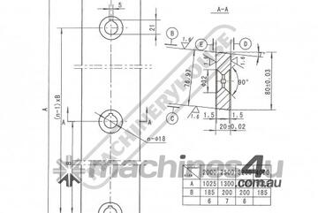 GB-110.8020 3200mm Sheet Metal Guillotine Blade Set - 6CrW2Si 1100 x 80 x 20mm Top & Bottom Blade Se