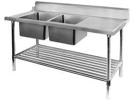 F.E.D. DSBD7-1800L/A Left Inlet Double Sink Dishwasher Bench - picture1' - Click to enlarge