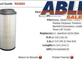 Baldwin Air Filter RS3922 - picture0' - Click to enlarge