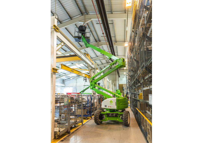 caption Nifty HR17 Hybrid 4x4 Self Propelled Boom Lift - compact and low weight