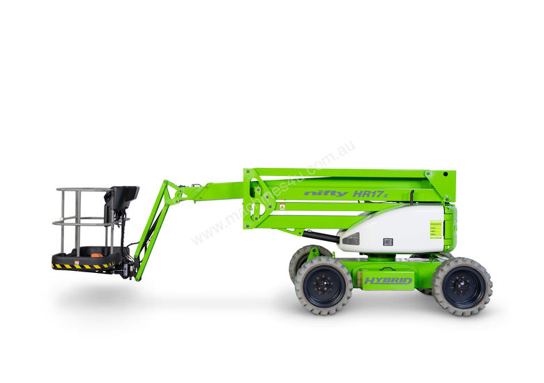 caption Nifty HR17 Hybrid 4x4 Self Propelled Boom Lift - compact and low weight