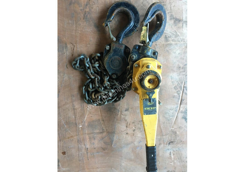 Used Loadsafe Lever Hoist Chain Block 6 3 ton x 1 6 mtr Drop Electric