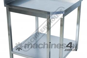 Stainless Steel Corner Work Bench SSB-CNR 827 x 827 x 900mm (+ Splashback) 100mm Splashback