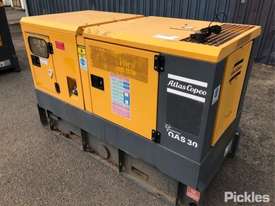 2008, Atlas Copco, QAS 30, Skid Mounted Generator, Powered By 4cyl Diesel Kubota Engine(s/n:A1P75625 - picture1' - Click to enlarge