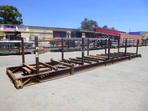 40ft Trailer Mounted Pipe Bolster Stand with Twist Lock Pockets