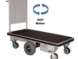 Battery Electric Powered Flatbed Trolley, 1200x600mm deck, 450kg Capacity - picture0' - Click to enlarge