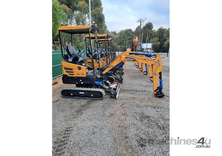 caption 1.8T SANY Mini Excavator, Warranty: 5 Year/5000 hours, In Stock Now!