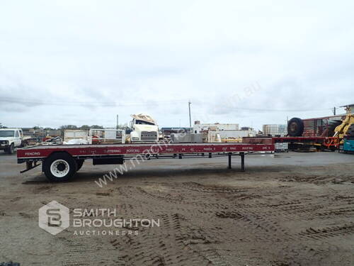 1987 CUSTOM BUILT SINGLE AXLE DROP DECK TRAILER