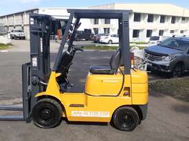 Mitsubishi 1.8 ton forklift-container entry mast 3m lift height solid tyres only $7999+gst - picture0' - Click to enlarge