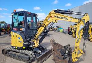 USED 2021 YANMAR VIO30-6 EXCAVATOR WITH FULL A/C CAB, FULL CIVIL SPEC AND LOW 870 HOURS