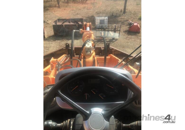 caption Doosan DL250 Front End Loader - GP bucket, Forks, Crane Jib, Stick Rake and Blade Optional