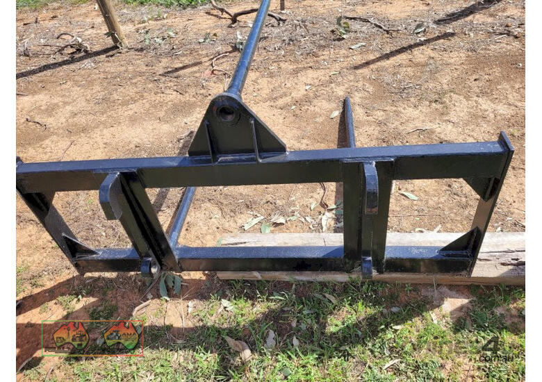 (8348) FEL Quick Hitch 3 Prong Hay Forks 'A' (Kyabram Vic.) (Kyvalley, VIC)