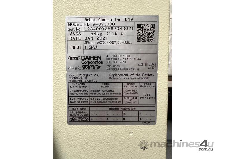 caption OTC DAIHEN FD-V8 Ex Demo Robotic Welding V-Cell