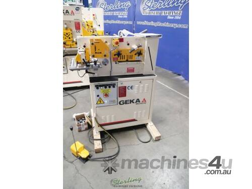 GEKA Microcrop 36 Ironworker - Versatile Punching, Shearing, and Notching Machine!