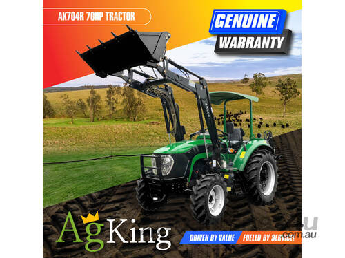 AgKing - 70HP ROPS 4WD Tractor with FEL 4in1 Bucket