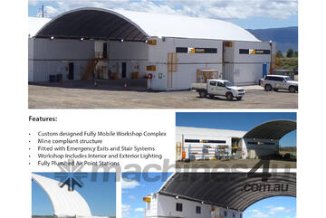 Heavy Equipment Workshop Allshelter Igloo 18W x 28L x 9.5H custom-built, includes offices & cri