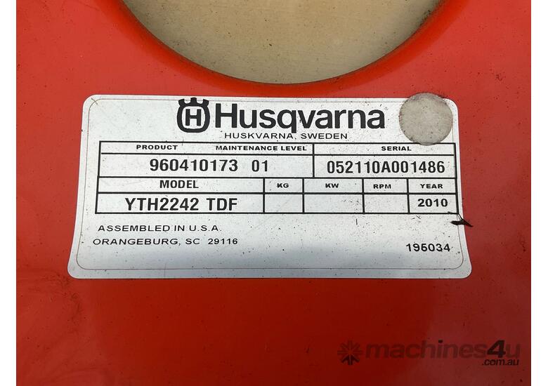 caption 2010 Husqvarna Ride On Mower (Underbelly)