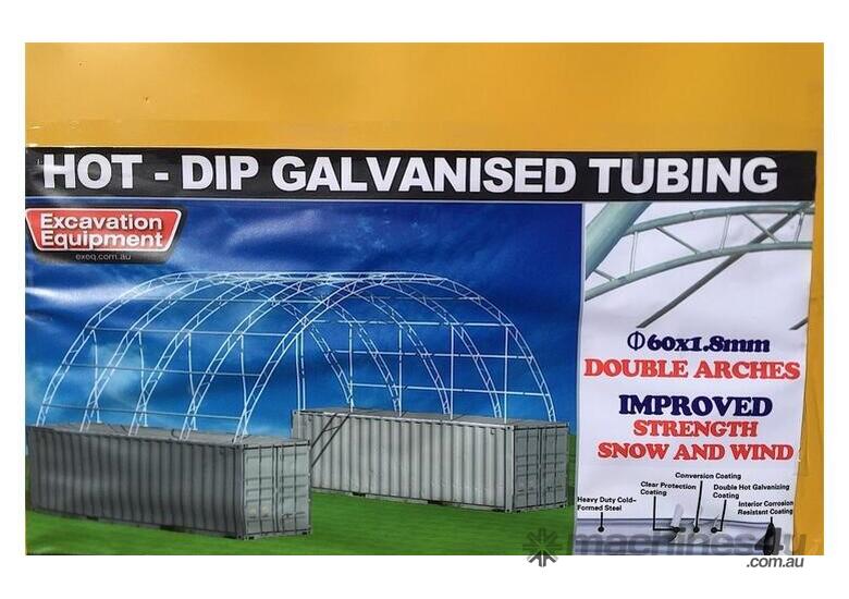 60ft x 40ft Container Shelter – No End Wall, Cost Effective!