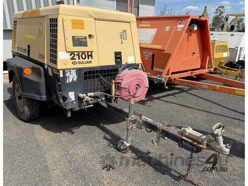 caption 2005 SULLAIR 210H AIR COMPRESSOR TRAILER