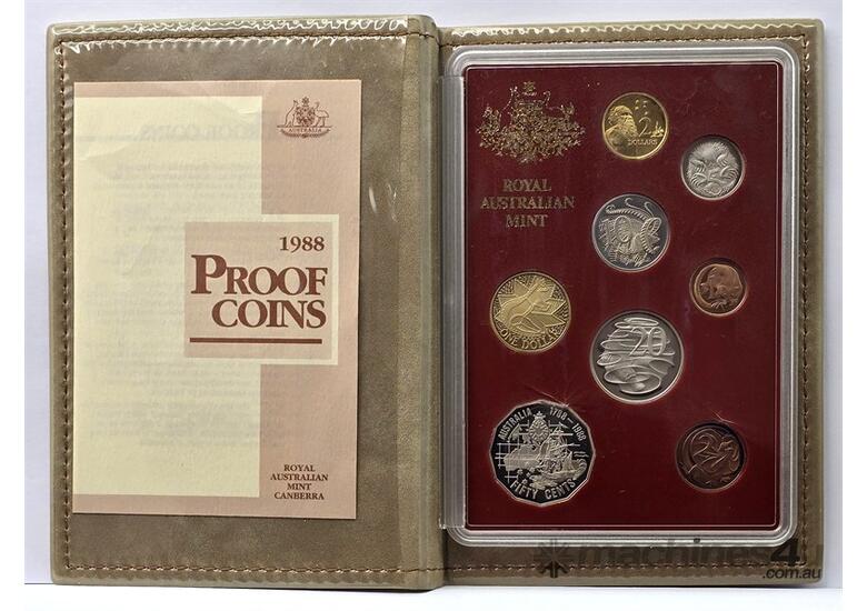 caption 1988 ROYAL AUSTRALIAN MINT PROOF COIN SET