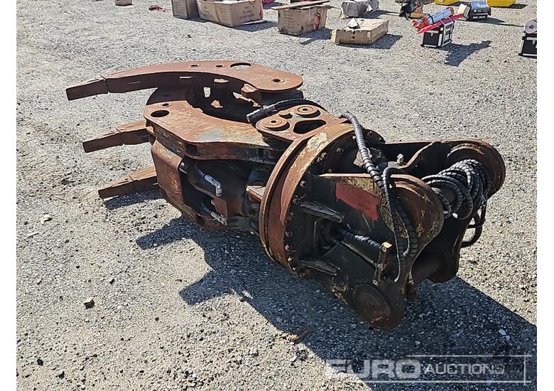 caption Rotating Grab to suit 20-30t, Ears 450mm, Centres 335mm, Pins 80mm Excavator, 2 Hose Set Up & Electr