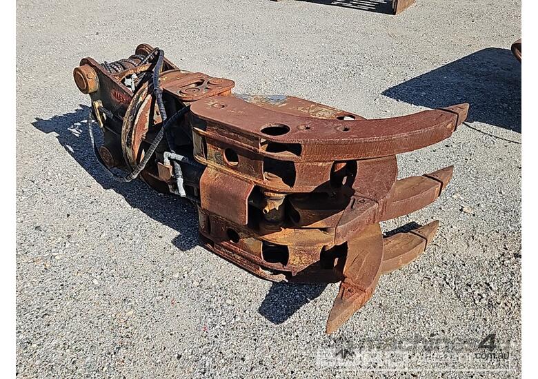 caption Rotating Grab to suit 20-30t, Ears 450mm, Centres 335mm, Pins 80mm Excavator, 2 Hose Set Up & Electr