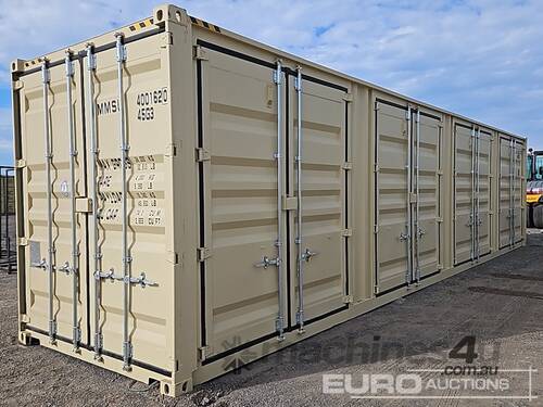 caption Unused 40' High Cube Multi 4 Door Container