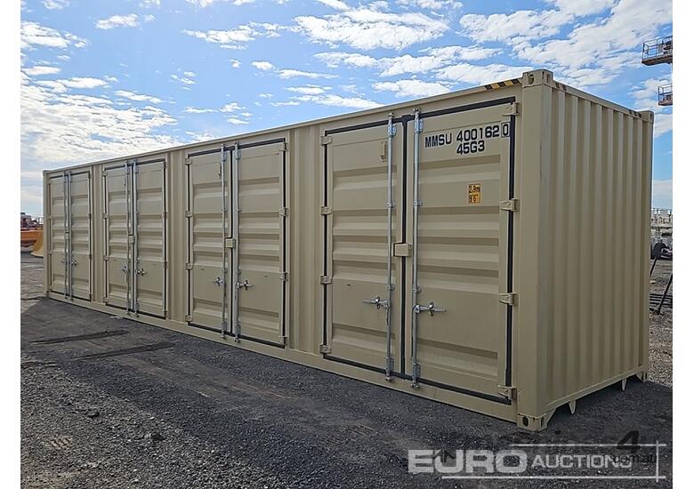 caption Unused 40' High Cube Multi 4 Door Container
