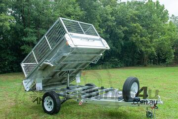 8x5 Hydraulic Tipper Galvanised Box Trailer 1800kg ATM (Electrical Brake)