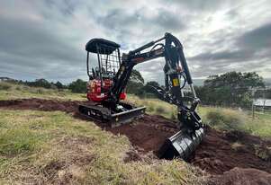 Mini Excavator 1.8 T RHINOCEROS XN18 Package Deal, 3 Cyl Japanese Engine