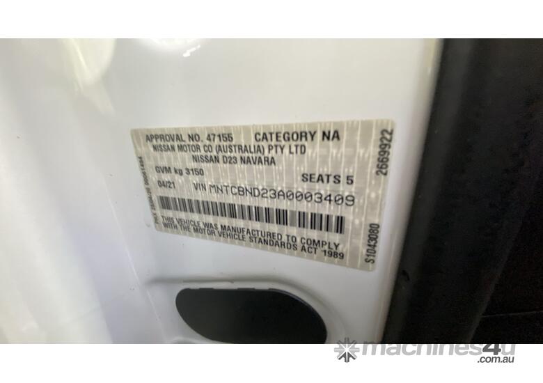 caption 2021 Nissan Navara 4x4 ST Dual Cab T/Diesel (Auto) (Ex Lease)