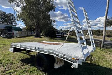 Homemade Steel Single Axle Beavertail Tag Trailer. Homemade Steel Single Axle Beavertail Tag Trailer.