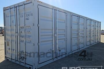 2026 40HQ Storage Container, One Side Multi-Door,4 Doors