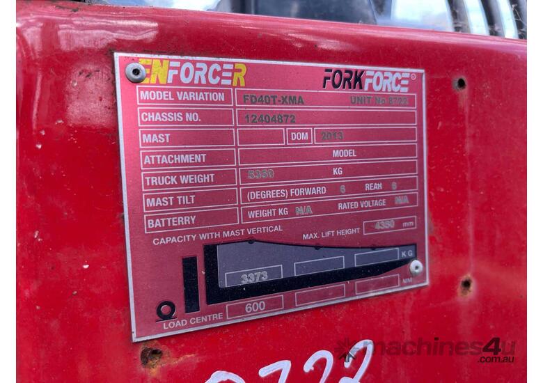 2013 Enforcer FD40T-XMA Forklift