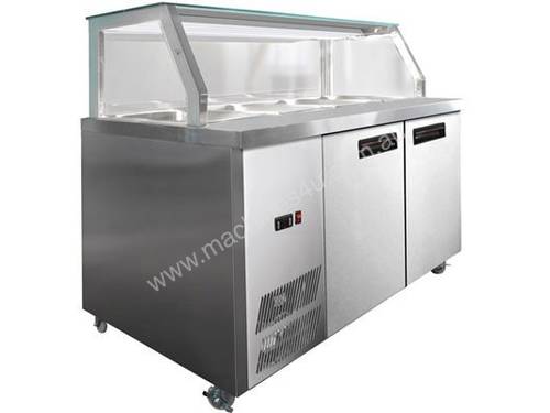 F.E.D. PG180FA-Y Chilled Bain Marie Glass Top Food Display