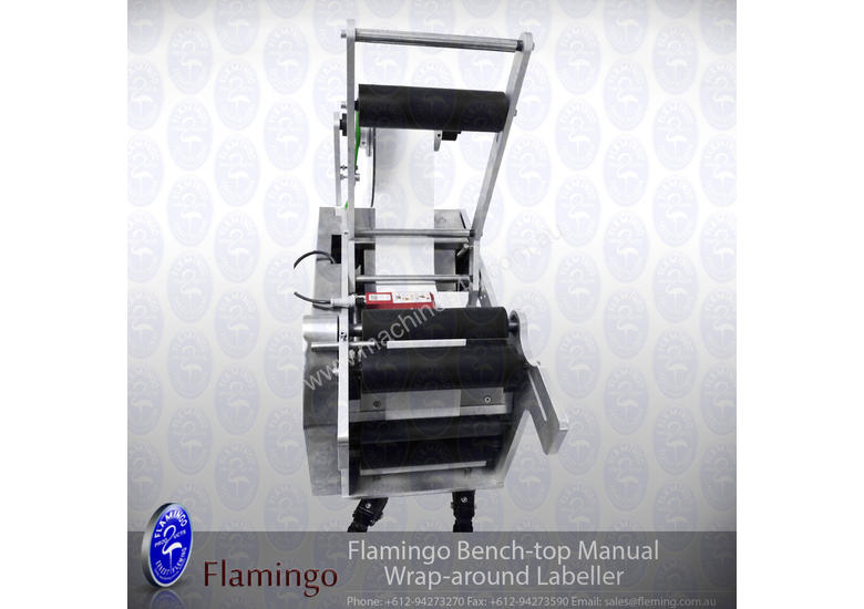 caption Flamingo Bench-top Manual Wrap-around Labeller (Easy to Operate!)